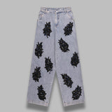 icie embellished denim jeans ICIE- I1PK ESSENTIEL ANTWERP 