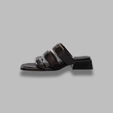 lordette black buckled sandals MI-5707- BK MIISTA 