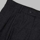 ultra fine tropical wool two-tuck slacks A26SP02MT- DGY AURALEE 