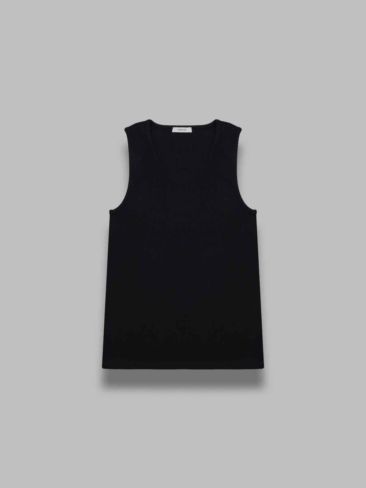rib tank top TS0006-LJ1030- BK999 LEMAIRE 