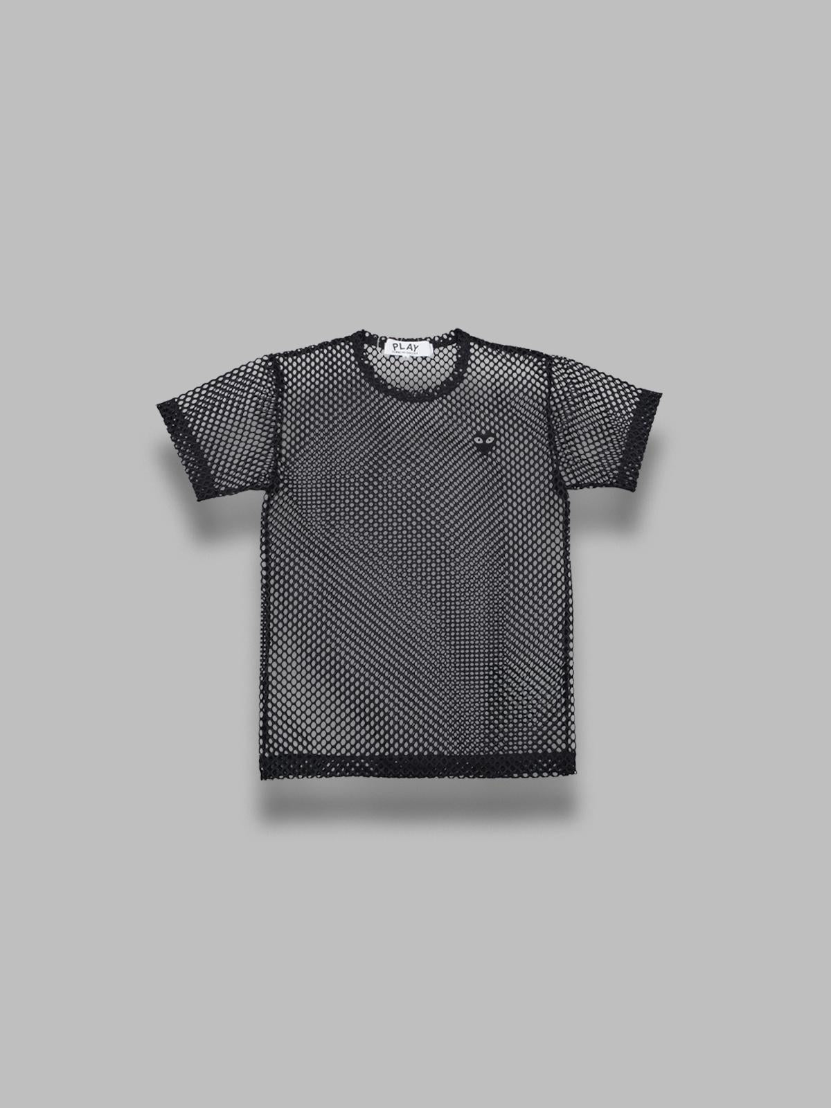 t-shirt mesh large black emblem AX-T352-051- BK COMME DES GARÇONS PLAY 