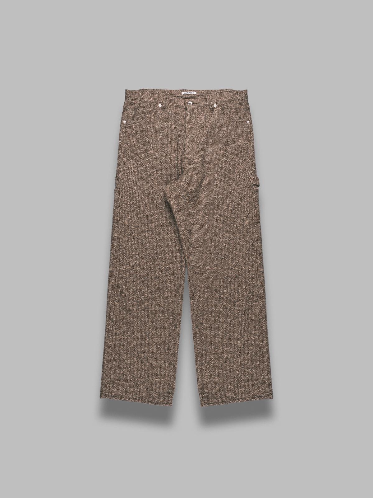 homespun tweed painter pants A25AP03HT- BRW AURALEE 