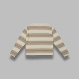 cotton silk gradient stripe knit boat neck A26SP02GB- LGY AURALEE 