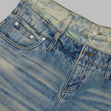 2in 1 denim dirt baggy shorts 260U309- DD MISBHV 