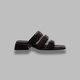 lordette black buckled sandals MI-5707- BK MIISTA 