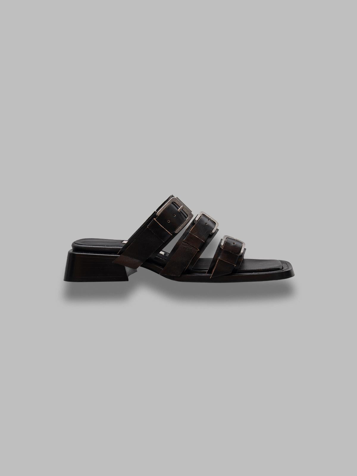 lordette black buckled sandals MI-5707- BK MIISTA 