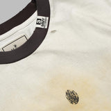 smily face printed distressed tee J14TS762- WHT MAISON MIHARA YASUHIRO 