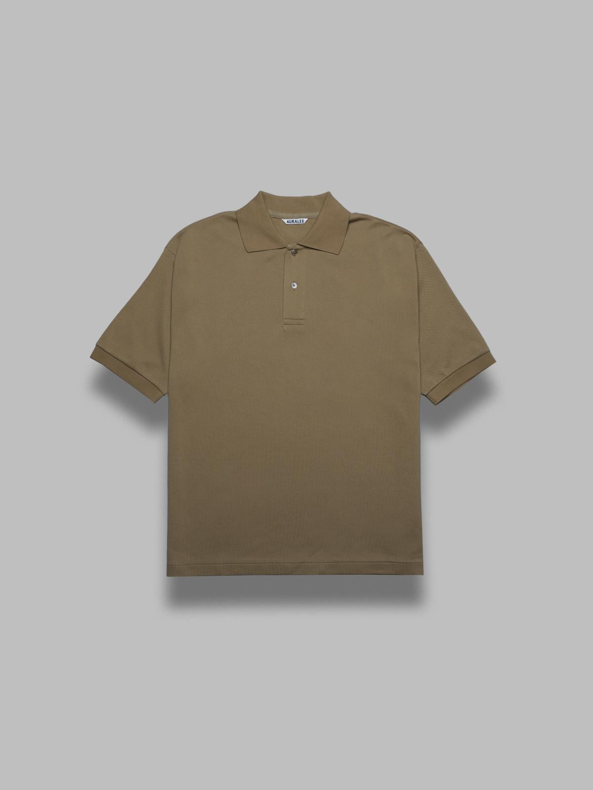 pima cotton heavy pique polo A25SP01SK- KHA AURALEE 