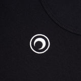 moon logo ribbed jersey tank top MTT081ACJER0011- BK99 MARINE SERRE 