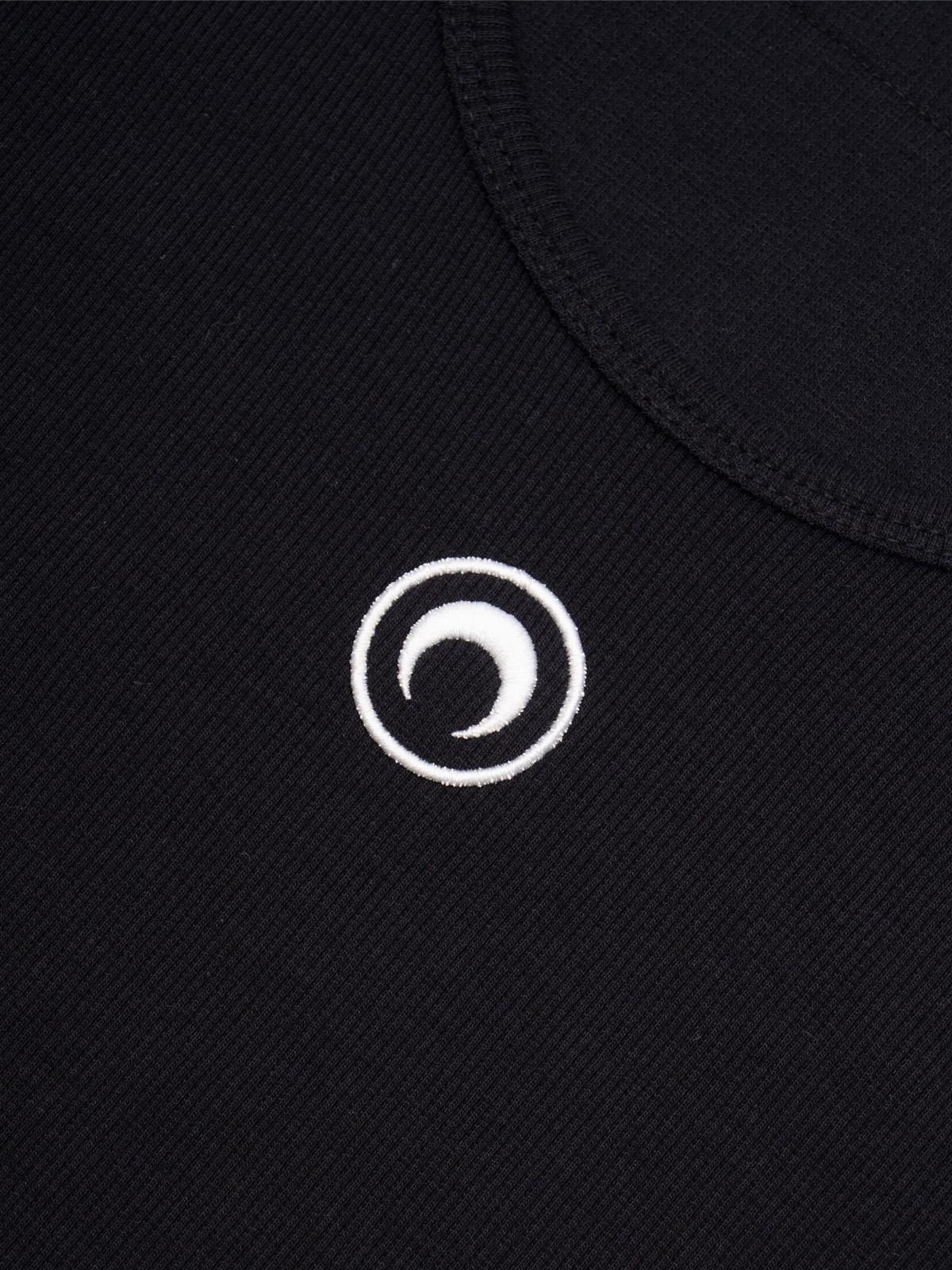 moon logo ribbed jersey tank top MTT081ACJER0011- BK99 MARINE SERRE 