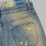 2in 1 denim dirt baggy shorts 260U309- DD MISBHV 