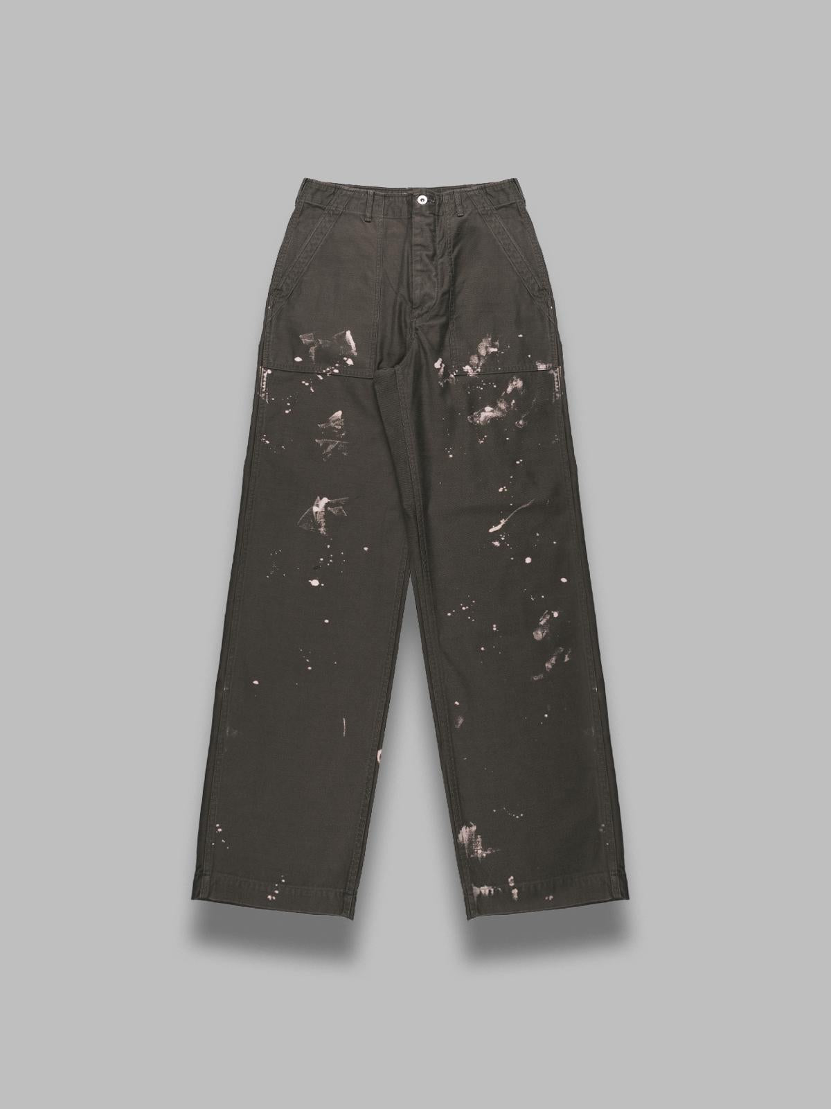 washed baggy satin bleached baker pants A25AP01BP- KHI AURALEE 