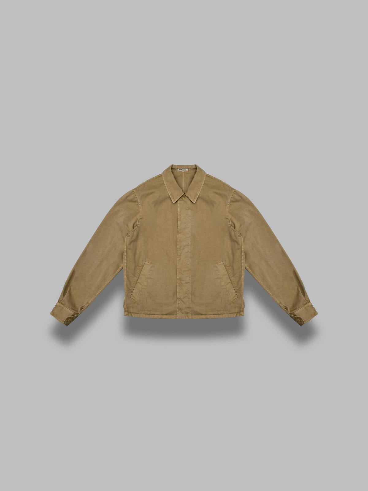 garment-dyed finx light chino blouson A26SB01LF- BG AURALEE 