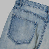 faded selvedge light denim wide pants A26SP03DE- LI AURALEE 
