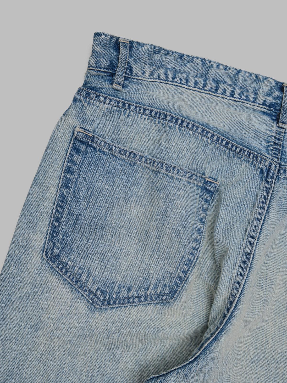 faded selvedge light denim wide pants A26SP03DE- LI AURALEE 