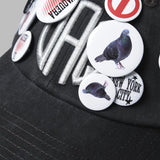 women baseball hat with pins woven - 100% cotton - made in china