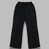 string cowboy pant square dot jacquard - 83% rayon 17% acetate - made in japan