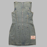 moon laser denim mini dress WDR327A-CDEN0003- BG10 MARINE SERRE 