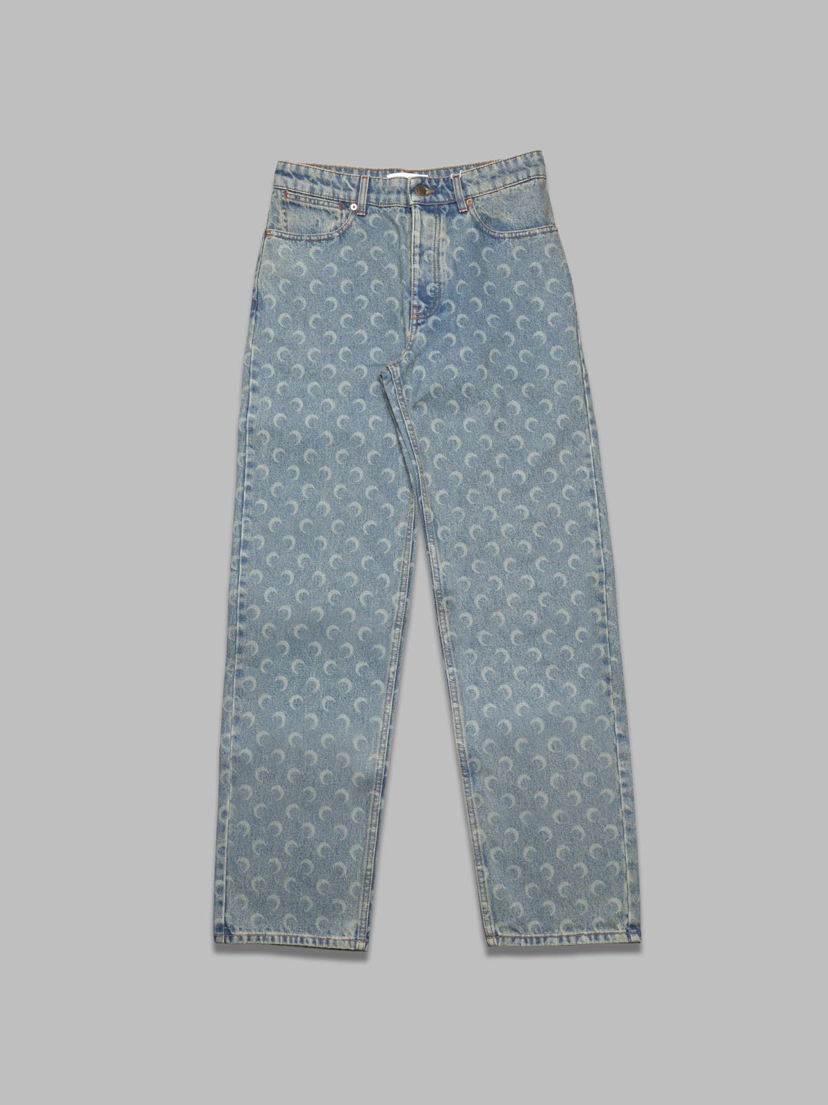 moon laser denim loose jeans MPA066A-CDEN0003- BG10 MARINE SERRE 