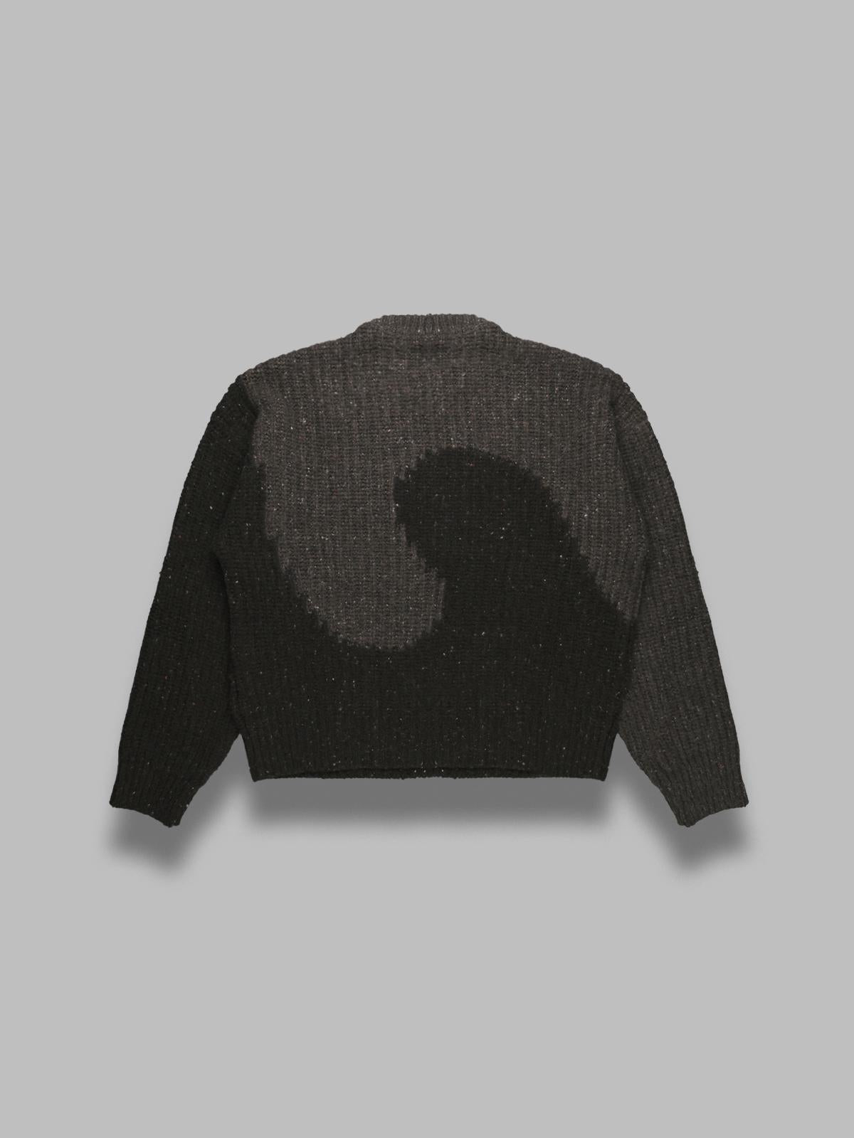 unisex swirl wool crewneck knit ERL11N004- BRW ERL 