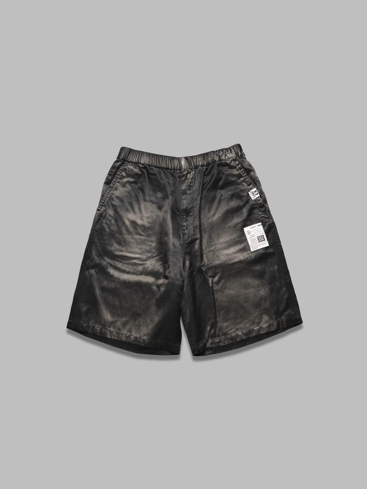 aged satin shorts J14PT143- BK MAISON MIHARA YASUHIRO 