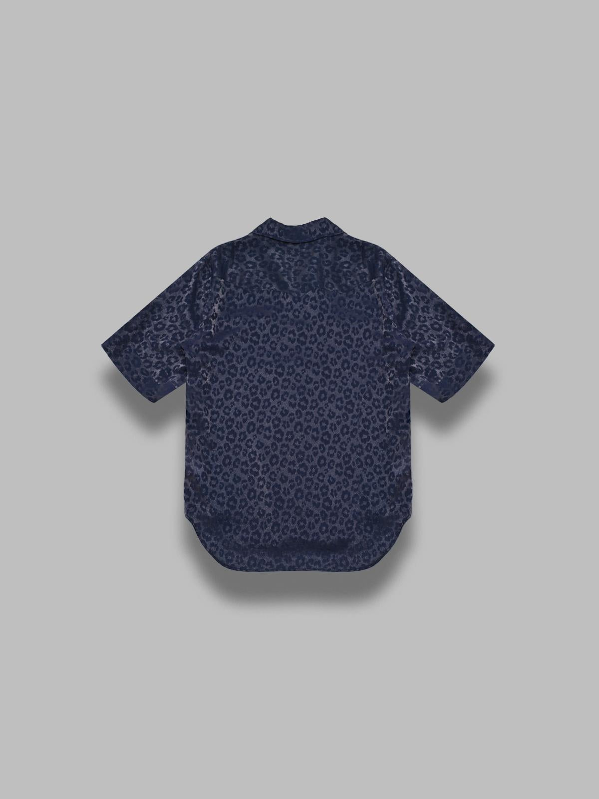 s/s western shirt - rayon leopard jacquard SX274- NYBK NEEDLES 