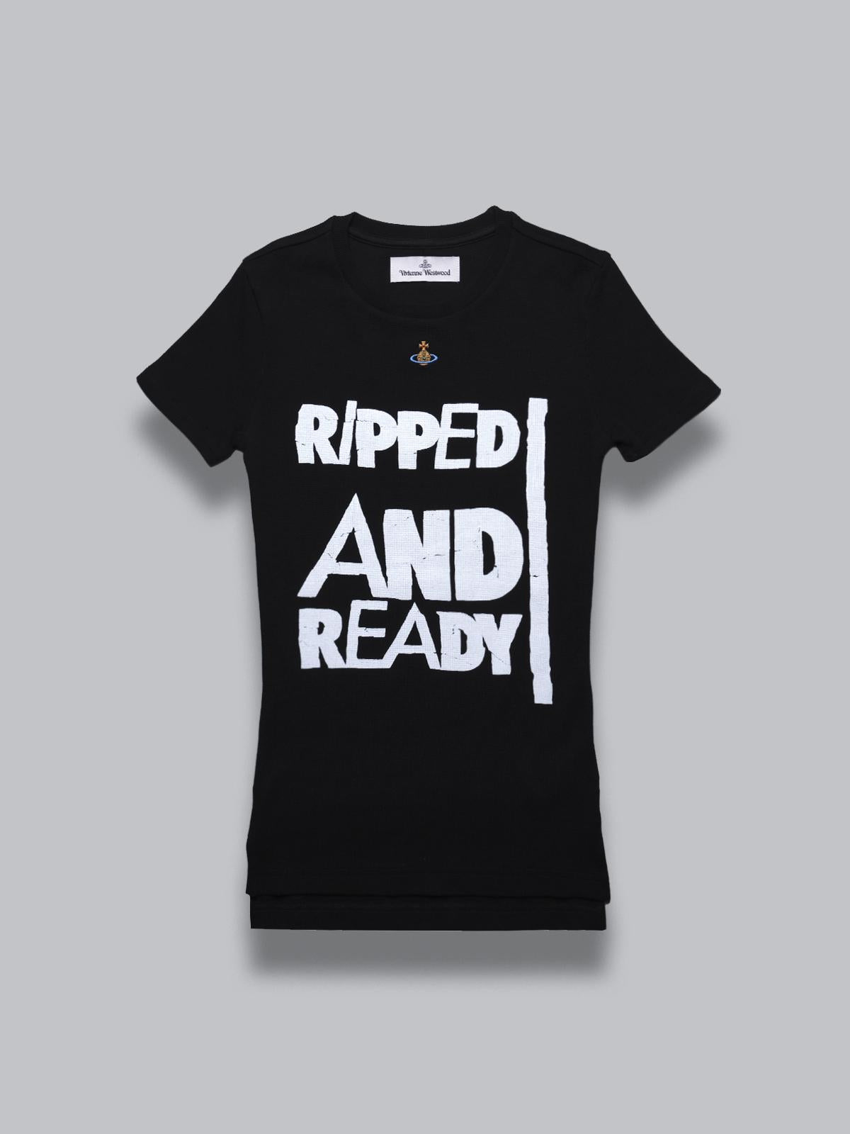 ripped & ready peru' t-shirt - black 3G01003I-J009C- N401 VIVIENNE WESTWOOD 