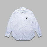 t-shirt black emblem woven - stripe - 100% cotton - made in japan AX-B020-051- WHT COMME DES GARÇONS PLAY 