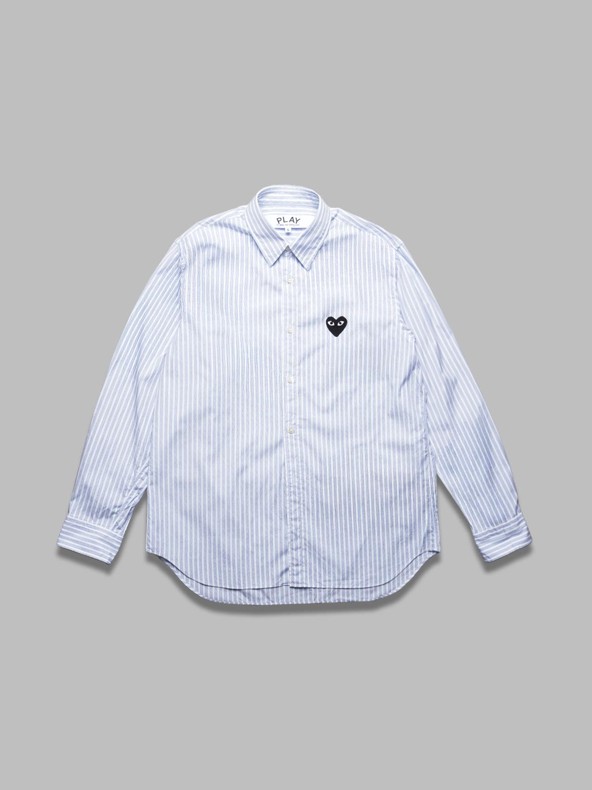 t-shirt black emblem woven - stripe - 100% cotton - made in japan AX-B020-051- WHT COMME DES GARÇONS PLAY 
