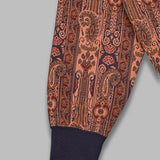 track jacket - poly jacquard SX402- ORANGE NEEDLES 