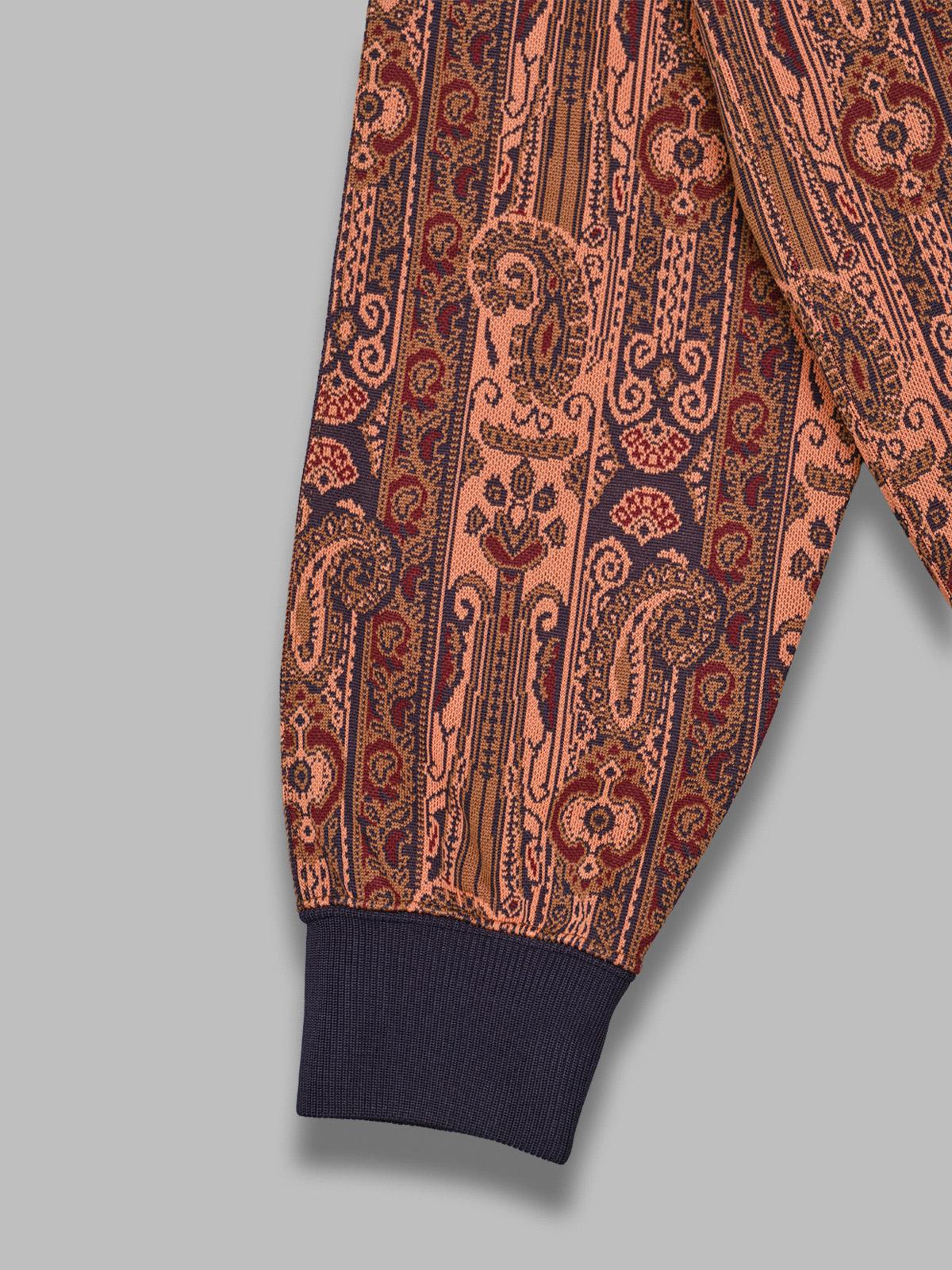 track jacket - poly jacquard SX402- ORANGE NEEDLES 