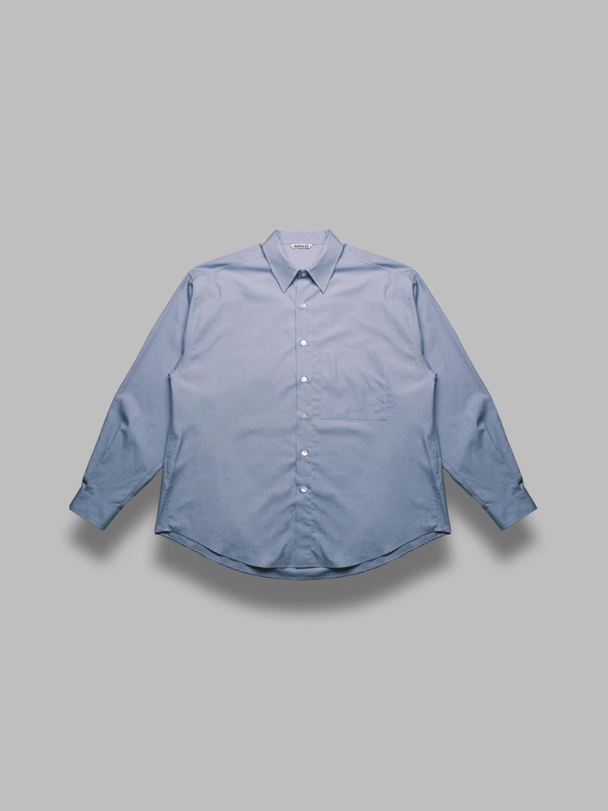 washed finx twill big shirt A25AS02TN- BL AURALEE 