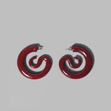 serpent hoops medium - lacquered copper made in italy F24-EA016-P RD PANCONESI 