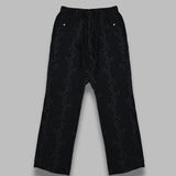 string cowboy pant square dot jacquard - 83% rayon 17% acetate - made in japan