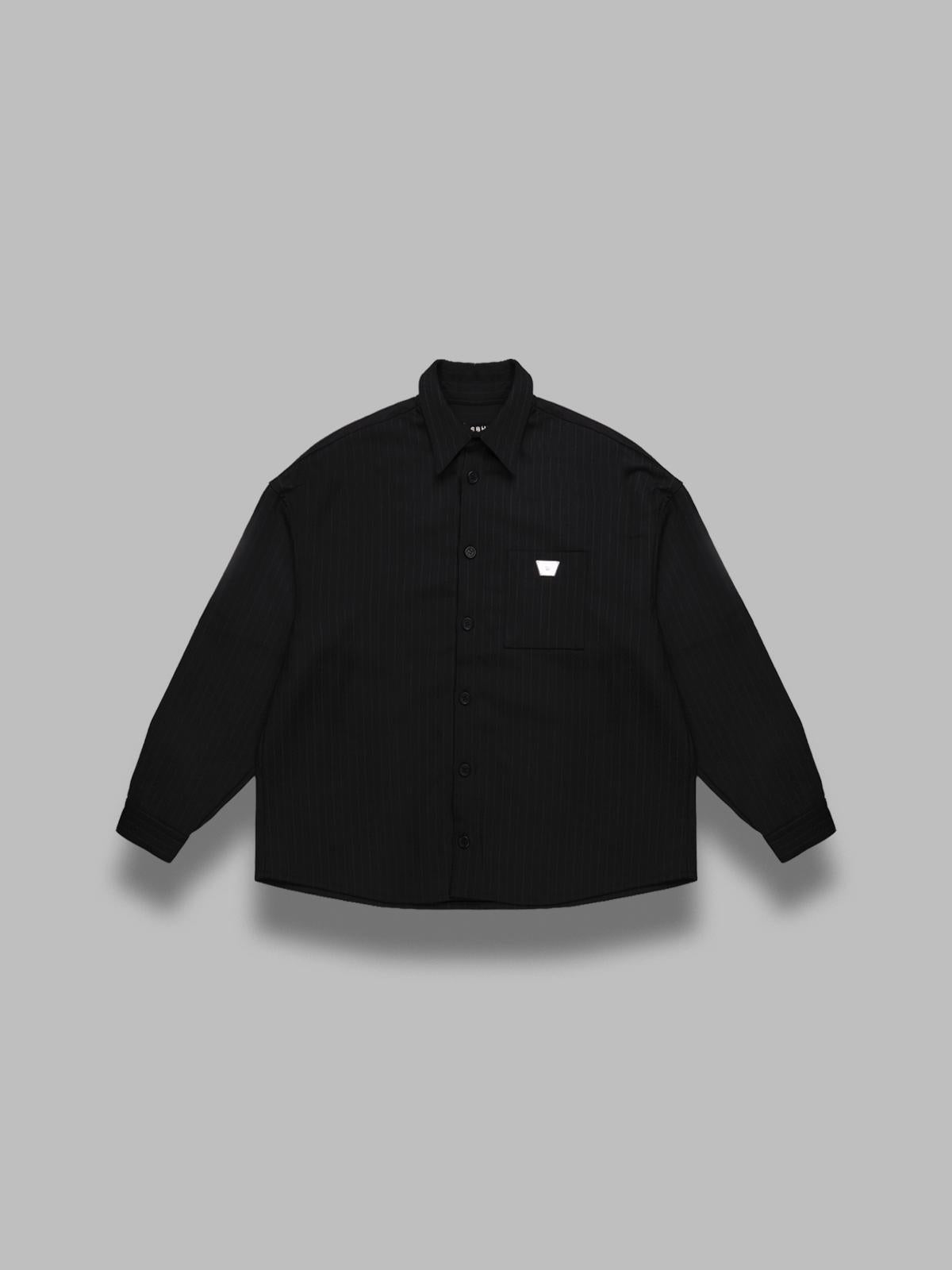 pinstripe overshirt 251M141- BK MISBHV 