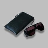 gambia sunglasses - black acetate, tobacco lens - made in japan PT-6502- BK PORT TANGER 