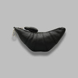 crossbody croissant coin purse - 100% cuir de vache SL0054-LL0018- BK999 LEMAIRE 