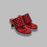 cedella red eyelets sandals E8-4093- RED MIISTA 