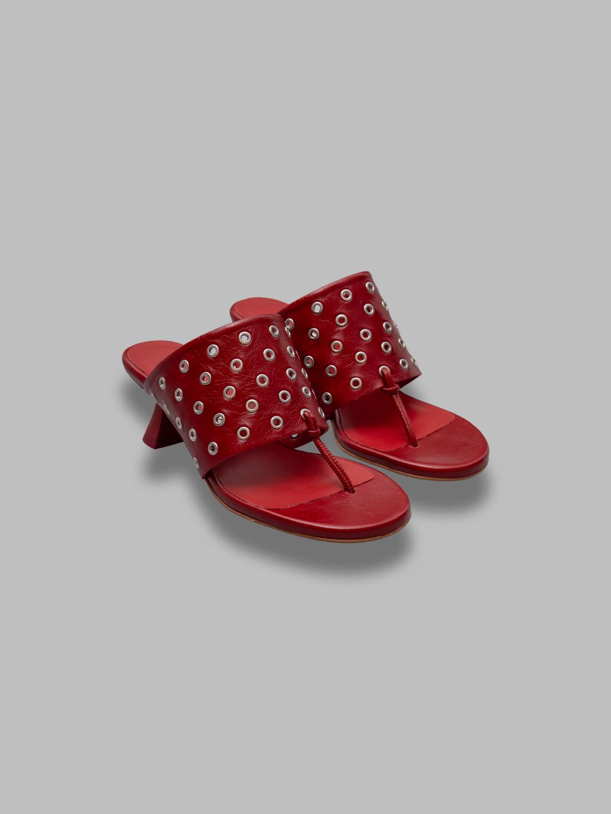 cedella red eyelets sandals E8-4093- RED MIISTA 