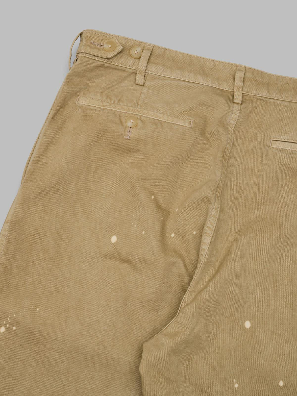 garment-dyed finx light chino one-tuck wide pants A26SP02LF- BG AURALEE 