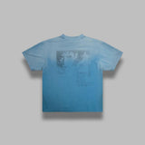 hand writing teal t-shirt 260U131- NVY MISBHV 