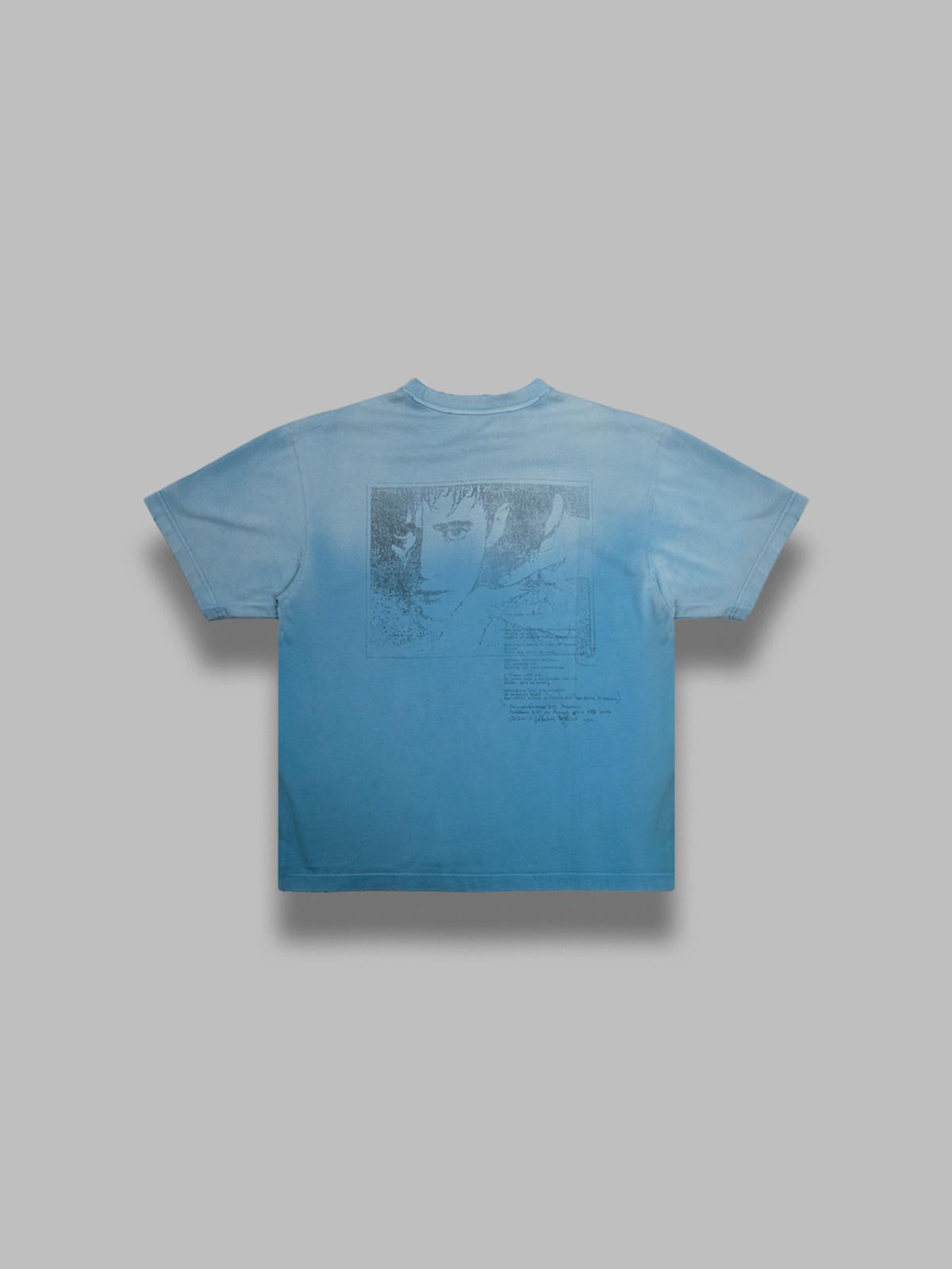 hand writing teal t-shirt 260U131- NVY MISBHV 