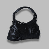 moonogram embossed leather futura mini WBA006A-CLEA0051- BK99 MARINE SERRE 