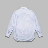 black emblem woven t-shirt - stripe - 100% cotton - made in japan