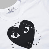 black x studs print t-shirt