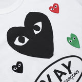 t-shirt red, black, green emblem knit AX-T282-051- WHT COMME DES GARÇONS PLAY 