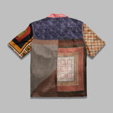 regenerated silk scarves bowling shirt USI025A-UWOV0028- MU00 MARINE SERRE 