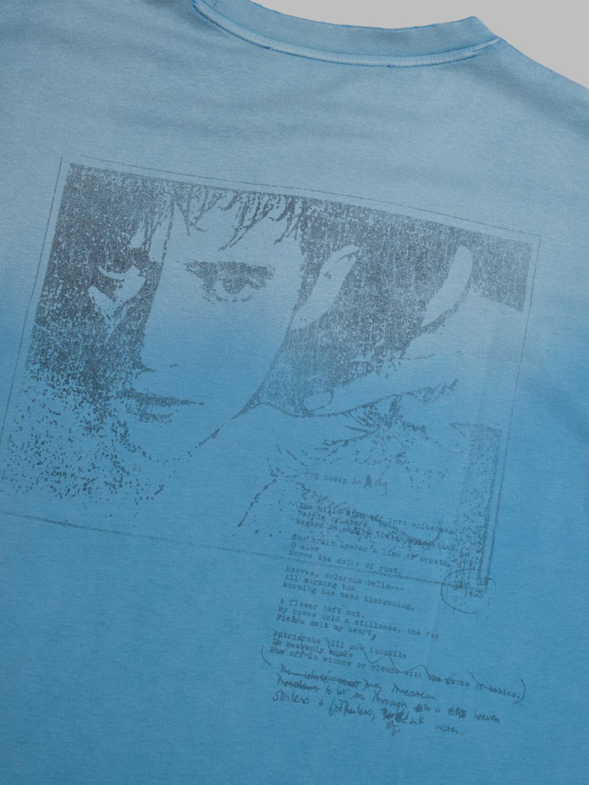 hand writing teal t-shirt 260U131- NVY MISBHV 