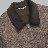 homespun tweed zip blouson A25AB01HT- BRW AURALEE 