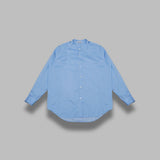 cotton silk stripe stand collar shirt A26SS02CS- SXBS AURALEE 